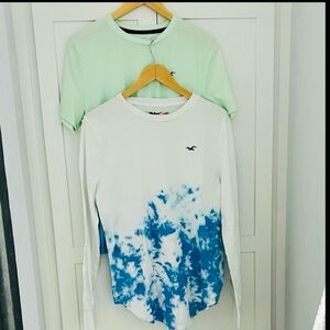 Hollister bundle of 2 tees long and short sleeve size Medium